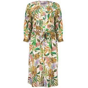 Geisha Jurk A Lijn Jurk Met Bloemige Print 47230 20 Off-white/emerald/pink Dames Maat - L