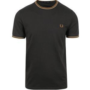 Fred Perry - T-shirt Antraciet - Heren - Maat XL - Modern-fit