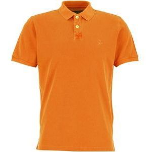 Marc O'Polo regular fit polo, heren poloshirt korte mouw, oranje -  Maat: XL