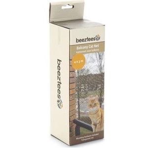 Beeztees - Kattennet - Voor Balkon - Transparant - 4x3 m