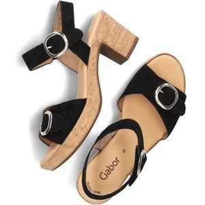 Gabor 764.1 Sandalen - Dames - Zwart - Maat 37