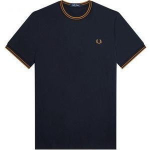 SINGLES DAY! Fred Perry - T-shirt Navy M68 - Heren - Maat S - Modern-fit