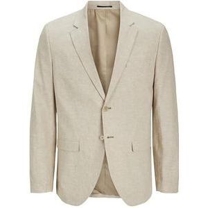 JACK & JONES JPRRIVIERA linnen blazer slim fit SN, Travertine/pasvorm: slim fit, 46