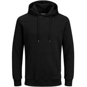 O-hals hoodie basic zwart