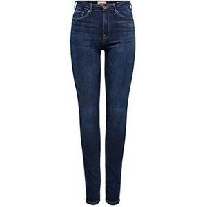 Only Dames Skinny Jeans OnlPaola HW SK Dnm Jeans AZGZ878 Noos, Blauw (Dark Blue Denim), 33W x 32L
