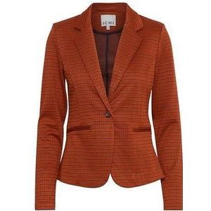 Ichi IHKATE Damesblazer, korte blazer met stretch en reverskraag, Rooibos Tea (181355), XS