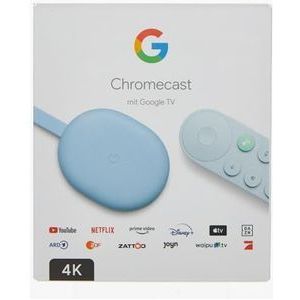 Chromecast met Google TV (4K) Sky - Brengt entertainment naar uw TV via spraakzoeken. Stream films, series of Netflix tot 4K HDR-kwaliteit. Eenvoudig te installeren
