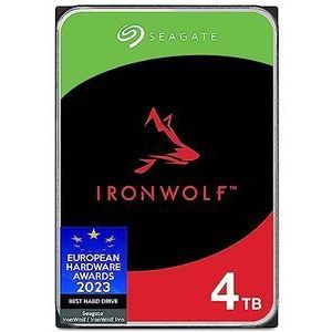 Seagate IronWolf, 4 TB, NAS, interne harde schijf, CMR, 3,5 inch, SATA, 6 Gb/s, 5400 rpm, 256 MB cache, voor RAID-netwerkopslag, 3 jaar reddingsdiensten, FFP (ST4000VNZ06)