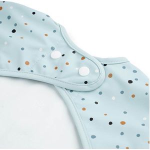 Done by Deer slabbetje met mouwen happy dots - blauw