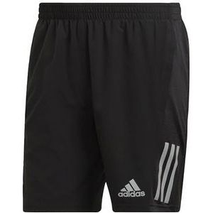 adidas Heren Own The Run SHO Shorts, zwart/reflecterend zilver., XS