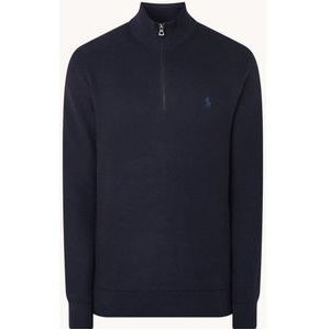 Ralph Lauren Fijngebreide pullover met halve rits en logoborduring