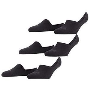 FALKE Dames Liner sokken Step High Cut 3-Pack W IN Katoen Onzichtbar eenkleurig 3 paar, Zwart (Black 3000) nieuw - milieuvriendelijk, 39-40