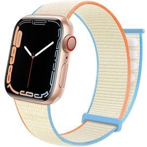 Strap-it Apple Watch nylon loop bandje (milk white)
