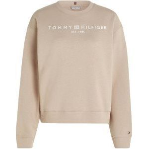 Tommy Hilfiger sweater met logo beige