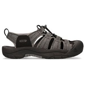 Keen Newport H2 Heren Wandelsandalen Black/Steel Grey | Grijs | Polyester | Maat 44 | K1022252