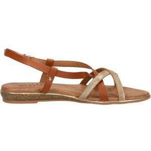 SUB55 Sandalen Plat Sandalen Plat - cognac - Maat 37