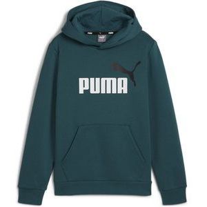 PUMA ESS+ 2 Col Big Logo Hoodie FL B Jongens Trui - Cold Green - Maat 164