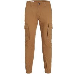 JACK & JONES Paul Lake Cargo loose fit, heren cargo broek, okergeel -  Maat: 38/32