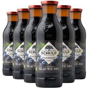 Schulp Blauwe Bessensap Puur Krachtsap Biologisch 6 x 0,75 liter