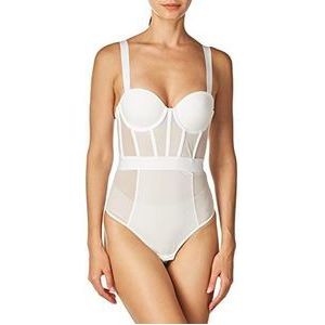 DKNY Dames Sheers Strapless Bodysuit Body, figuurvormend