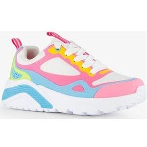 Skechers Uno meisjes sneakers wit roze - Maat 32 - Extra comfort - Memory Foam