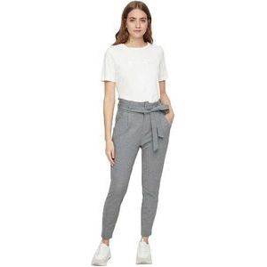 VERO MODA Gemêleerde Cropped High Waist Tapered Fit Broek VMEVA Grijs