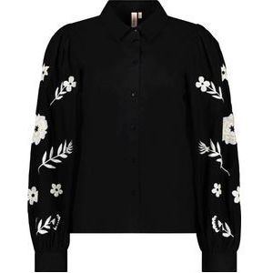 Only Blouse Onlzora Lise Ls Emb. Shirt Wvn Cs 15322227 Black Dames Maat - L