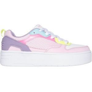 Skechers Court High - Classic Crush Meisjes Sneakers - Roze/Multicolour - Maat 33