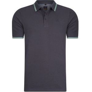 Mario Russo Polo shirt Edward - Polo Shirt Heren - Poloshirts heren - Katoen - 3XL - Antraciet