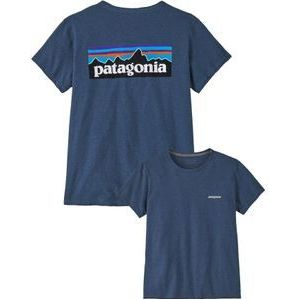 Patagonia - Dames t-shirts - W's P-6 Logo Responsibili-Tee Utility Blue voor Dames van Katoen - Maat XS - Blauw