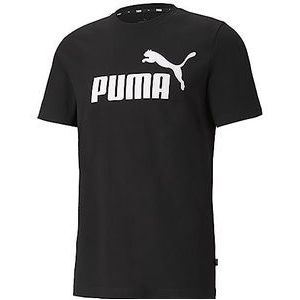 PUMA heren T-Shirt Ess Logo, Puma Black, XL