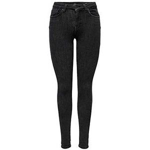 ONLY ONLPower Mid Push-Up Skinny Fit Jeans voor dames, grijs (Medium Grey Denim Medium Grey Denim), 34