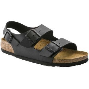 Birkenstock - Sandalen en slippers - Milano Birko-Flor Black voor Heren - Maat 42 - Zwart