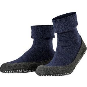 FALKE Cosyshoe antislip noppen merinowol huissokken pantoffels heren blauw - Maat 37-38