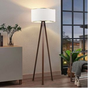 Staande lamp Newport vloerlamp 140 cm E27 wit en goud