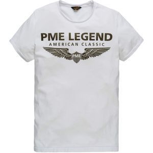 PME Legend T-shirt wit (Maat: XL) - Tekst - Halslijn: Ronde hals,