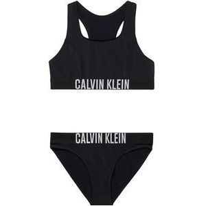 Calvin Klein Meisjes Bralette Bikini Set Nylon, Pvh Zwart, 12-14 jaar, Pvh Zwart, 12-14 jaar