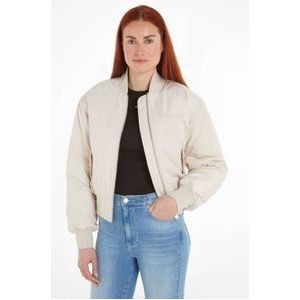 Tommy Jeans bomberjack van gerecycled polyester offwhite