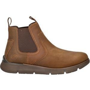 Skechers Augustino Paulo heren chelseaboot - Bruin - Maat 46