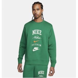 Nike Club Fleece sweatshirt met ronde hals en lange mouwen voor heren - Groen
