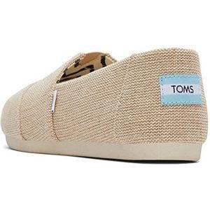 TOMS Alpargata gerecyclede instapper voor dames, brede breedte, NATUURLIJK, 38.5 EU