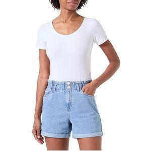 VERO MODA Vmlyra Hr Paperbag Mix Shorts voor dames, Light Blue Denim/Detail: gu3211, XS