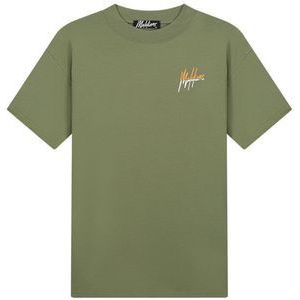 Malelions Split T-Shirt - Army/Orange XXL