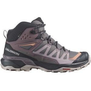 Salomon - Dames wandelschoenen - X Ultra 360 Mid Gtx W Plum Kitten/Phantom/Cork voor Dames - Maat 6 UK - Grijs