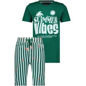 Vingino Pyjama Winio Jongens Pyjamaset - Bottle Green - Maat XL