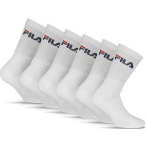 FILA - Crew Sportsokken - 6 Pack - Maat 35/38 - Wit