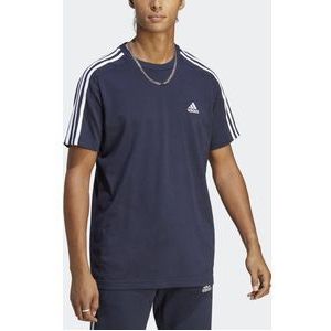 adidas Sportswear Essentials Single Jersey 3-Stripes T-shirt - Heren - Blauw- M