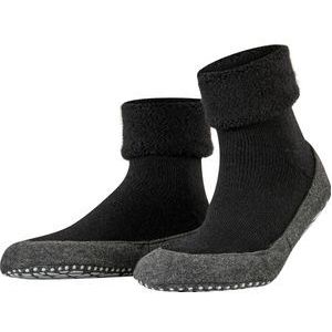 FALKE Cosyshoe antislip noppen merinowol huissokken pantoffels heren zwart - Maat 39-40