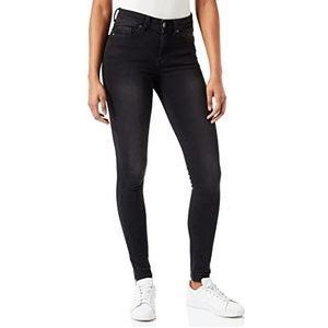 ONLY OnlBlush Life Mid Skinny Fit Jeans voor dames, zwart denim/Detail: rea1099, 34 NL/S/L