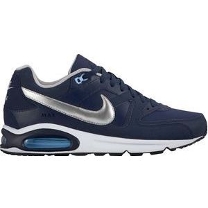 Nike Air Max Command Leather Sneakers Heren - Obsidian/Metallic Silver-Blue